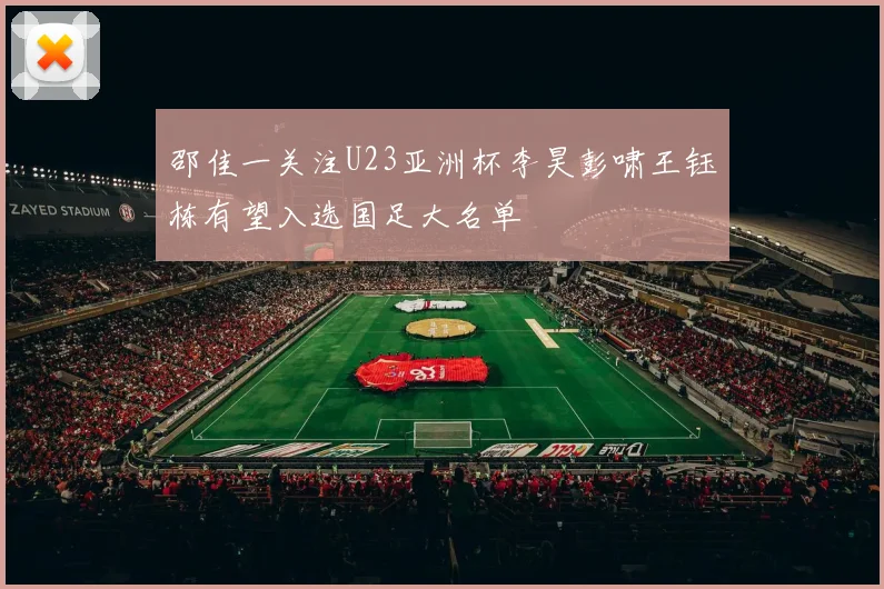 邵佳一关注U23亚洲杯李昊彭啸王钰栋有望入选国足大名单